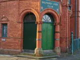 Outside Salford Lads Club in Ordsall