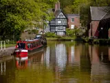 A narrowboat on the Bridgewater canal in Worsley
