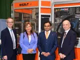 Mrs Sandra Morrison, WERiT Managing Director Sunny Prakash, WERiT Group Managing Partner Joerg Schneider, MIDAS Business Development Director David Hilton and Nick White in the factory