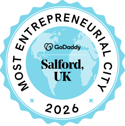 Most Entrepreneurial City 2026 - Salford, UK - Go Daddy
