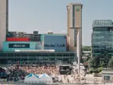 MediaCity piazza and surrounding buildings