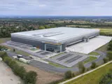The industrial unit in Little Hulton from the air