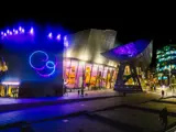 Outside the Lowry Theatre at night