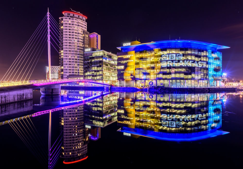 MediaCity at night